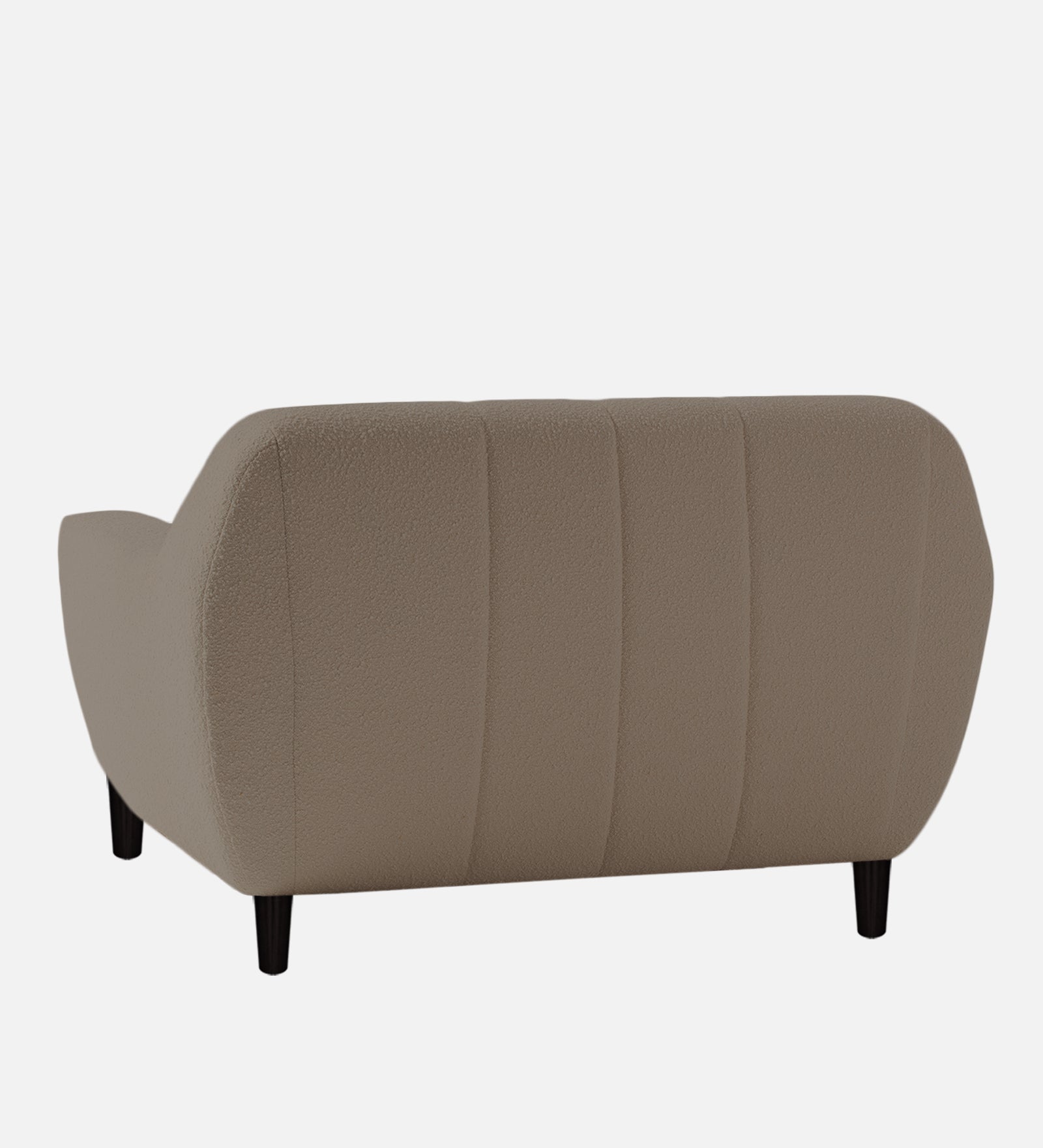 Nesco Fur Fabric 1 Seater Sofa in Cement Beige Colour