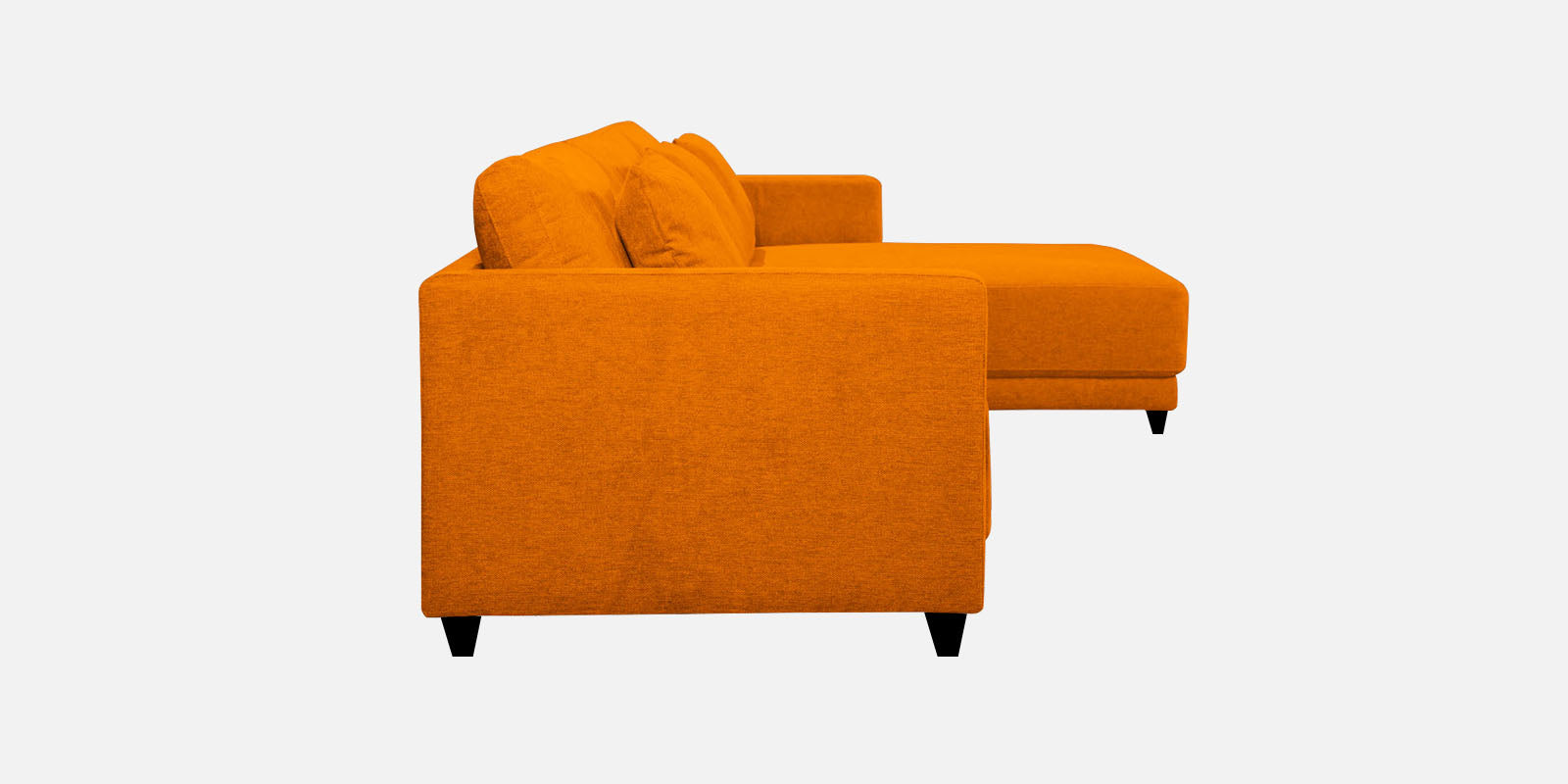 Kera Fabric LHS Sectional Sofa (3+Lounger) In Vivid Orange Colour