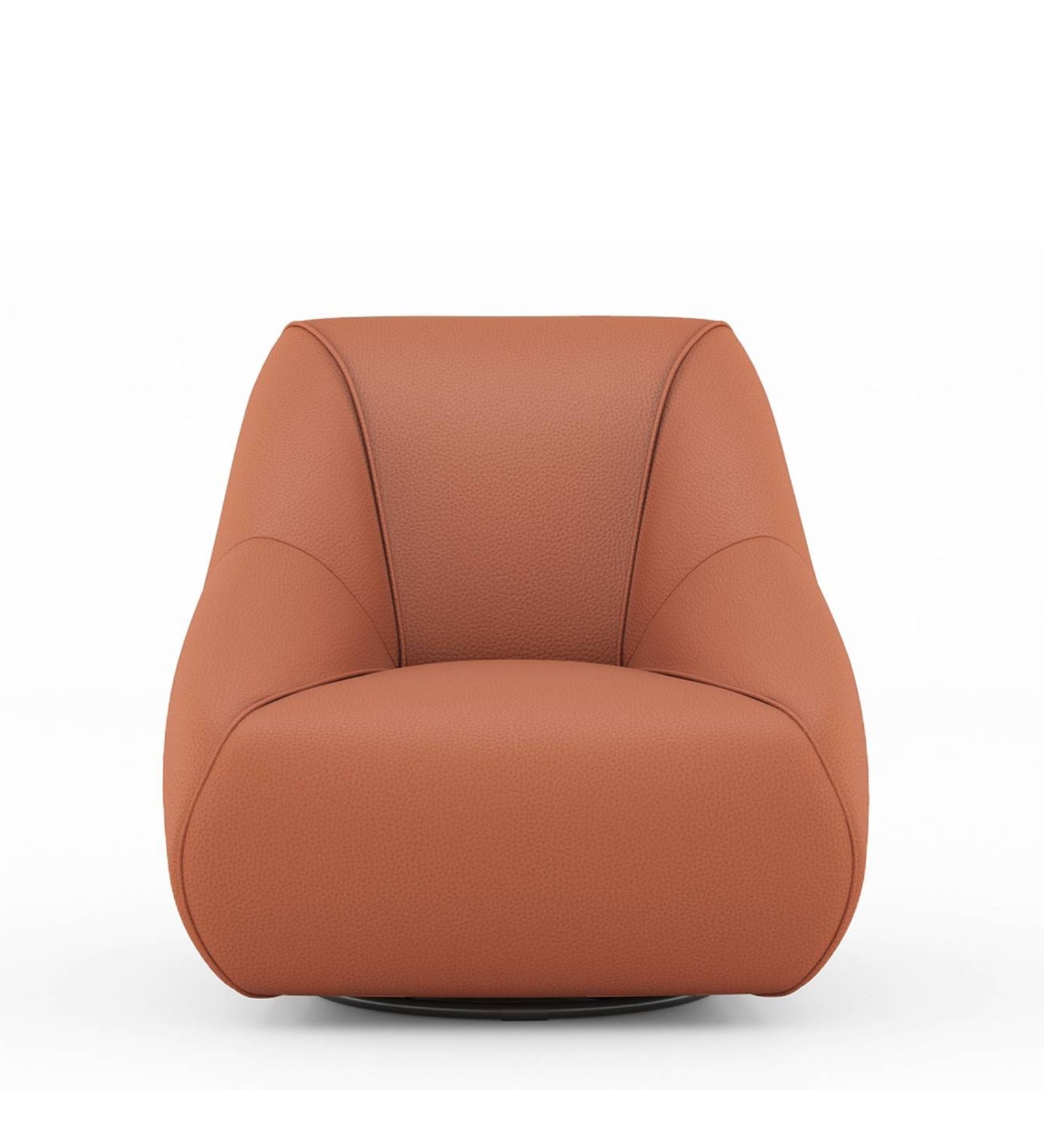 Willow Leatherette Swivel Chair in Brown Colour