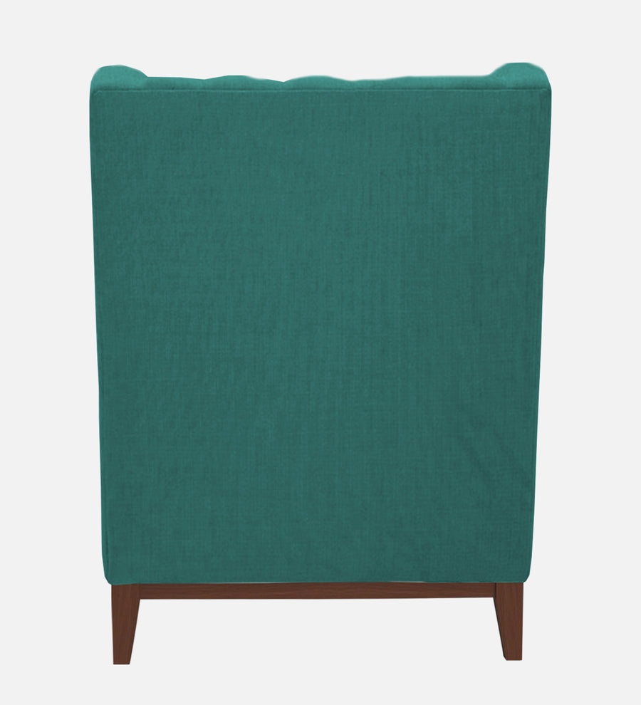 Kuchi Fabric Wing Chair In Sea Green Colour - Febonic Living