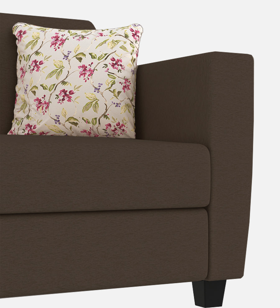 Gozi Fabric 1 Seater Sofa In Coffee Brown Colour - Febonic Living