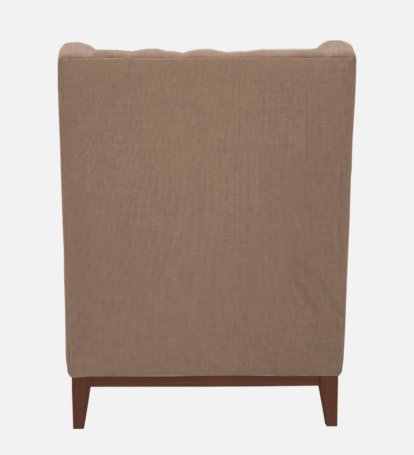 Kuchi Fabric 1 Seater Wing Chair Sofa in Cookie Beige Colour