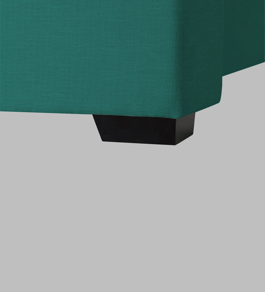 Kirby Fabric Upholstered Single Size Bed In Sea Green Colour - Febonic Living