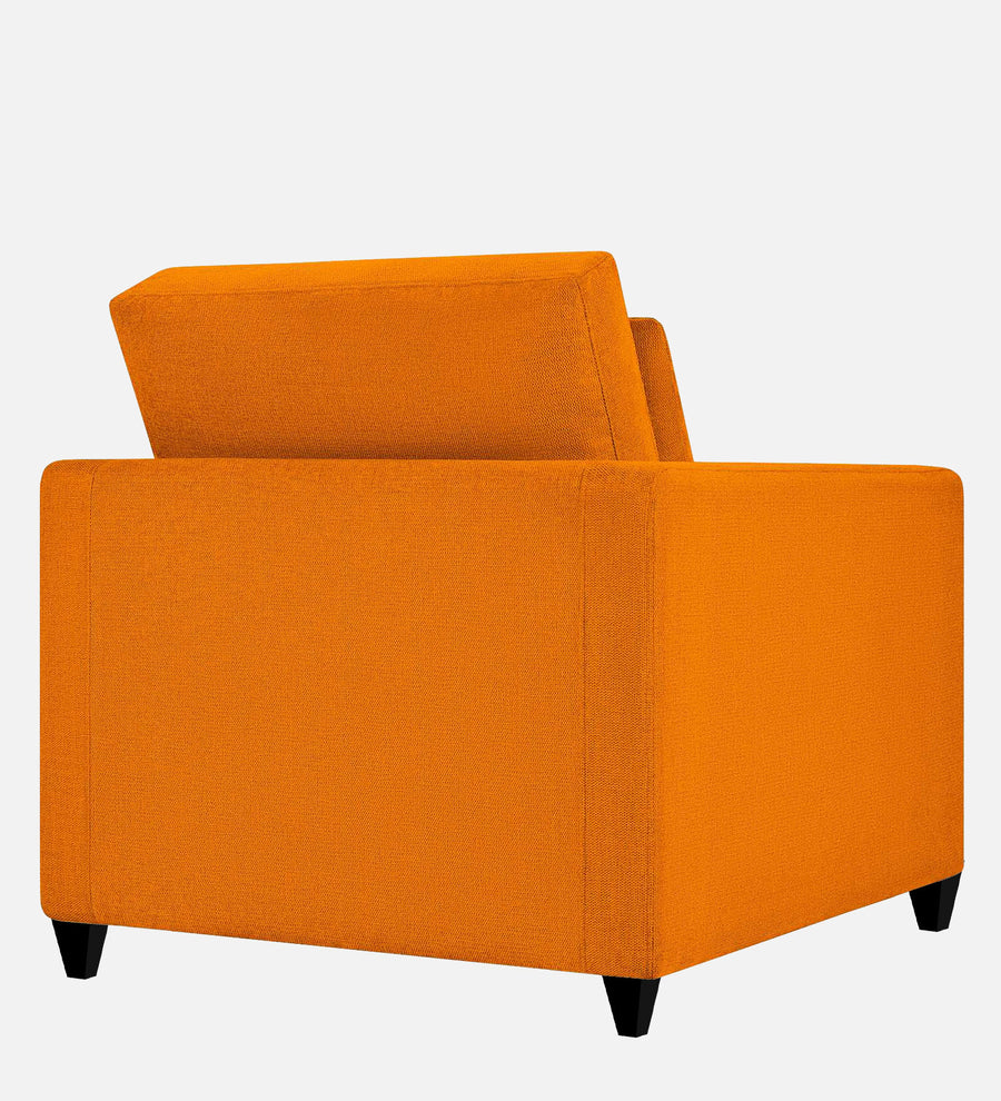 Kera Fabric 1 Seater Sofa In Vivid Orange Colour - Febonic Living