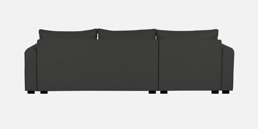 Sigma Fabric Rhs Sectional Sofa 3 Lounger In Charcoal Grey Colour - Febonic Living