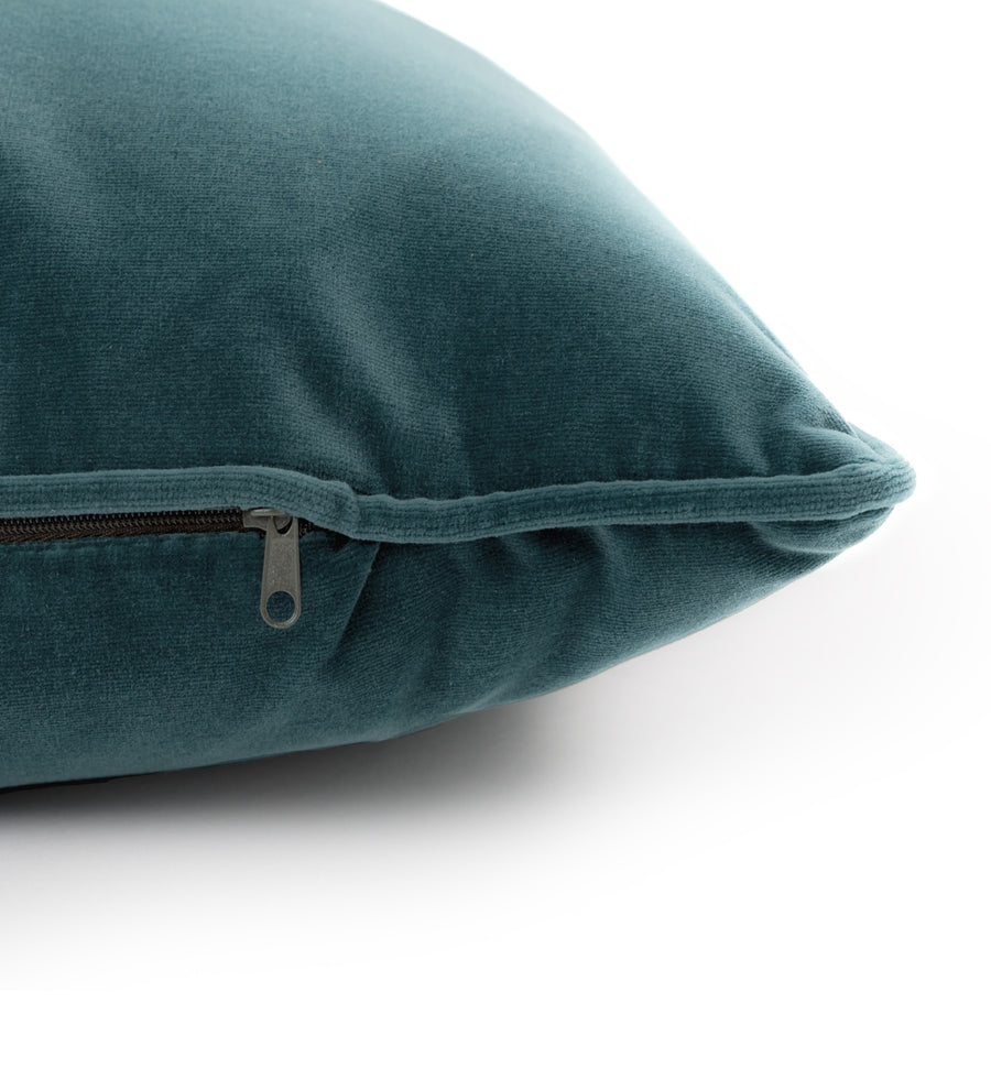 Lucca Velvet 20X20 Inches Cushion Covers Pack Of 2 In Oxford Blue Colour - Febonic Living