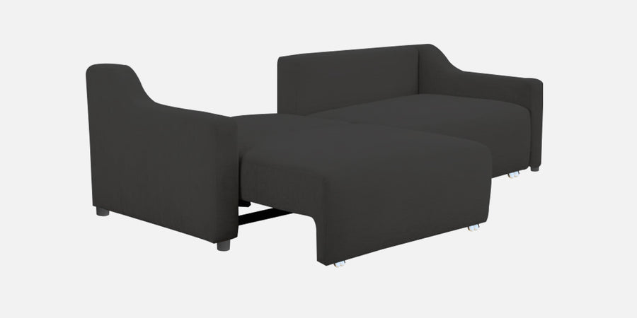 Gabby Fabric 3 Seater Pull Out Sofa Cum Bed In Charcoal Grey Colour - Febonic Living