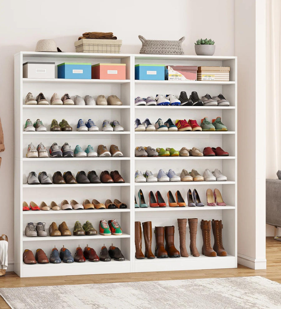 Aryel Shoe Rack In Frosty White Finish - Febonic Living