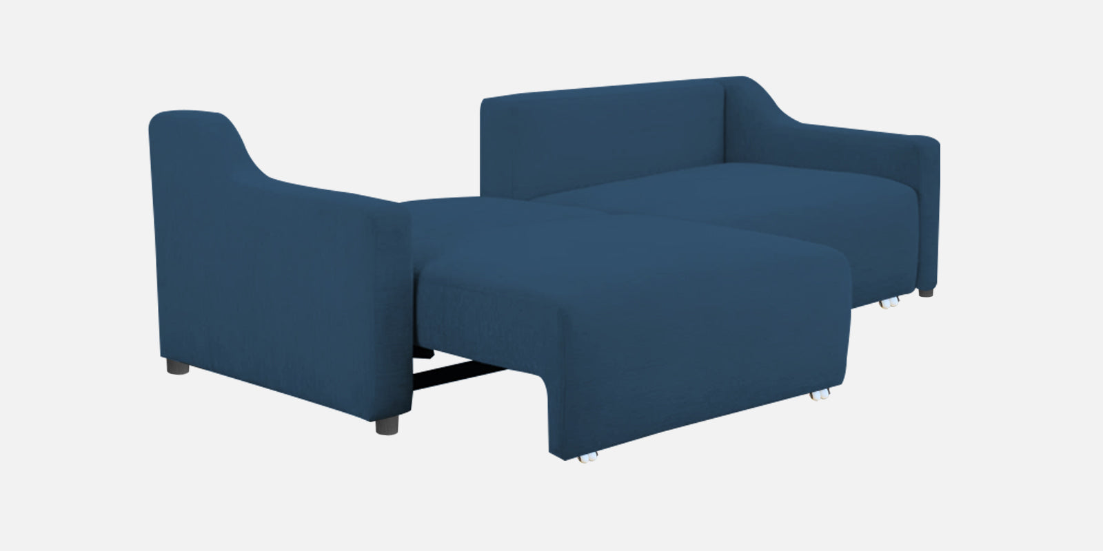 Gabby Fabric 3 Seater Pull Out Sofa Cum Bed In Light Blue Colour