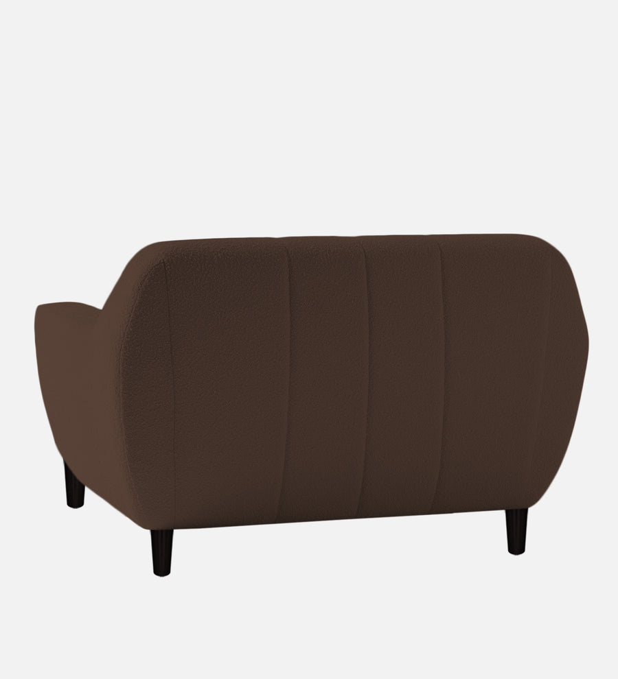 Nesco Boucle Fabric 1 Seater Sofa In Bringo Brown Colour - Febonic Living