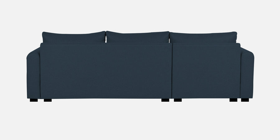 Sigma Fabric Rhs Sectional Sofa 3 Lounger In Denim Blue Colour - Febonic Living