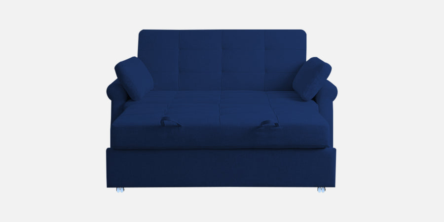 Fornia Fabric 2 Seater Pull Out Sofa Cum Bed In Royal Blue Colour - Febonic Living