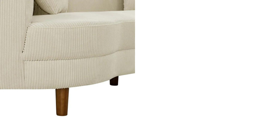 Rola Fabric 3 Seater Sofa In Ivory Cream Colour - Febonic Living