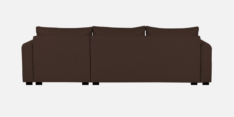 Sigma Fabric Lhs Sectional Sofa 3 Lounger In Coffee Brown Colour - Febonic Living