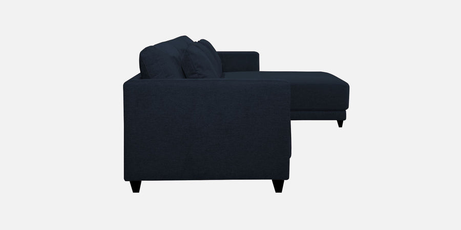 Kera Fabric Lhs Sectional Sofa 3 Lounger In Denim Blue Colour - Febonic Living
