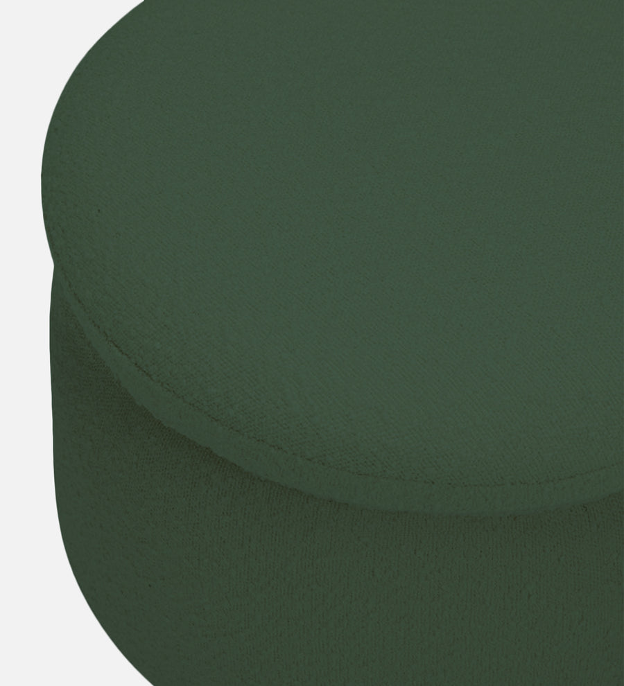 Noki Boucle Fabric Ottoman In Bottle Green Colour With Storage - Febonic Living