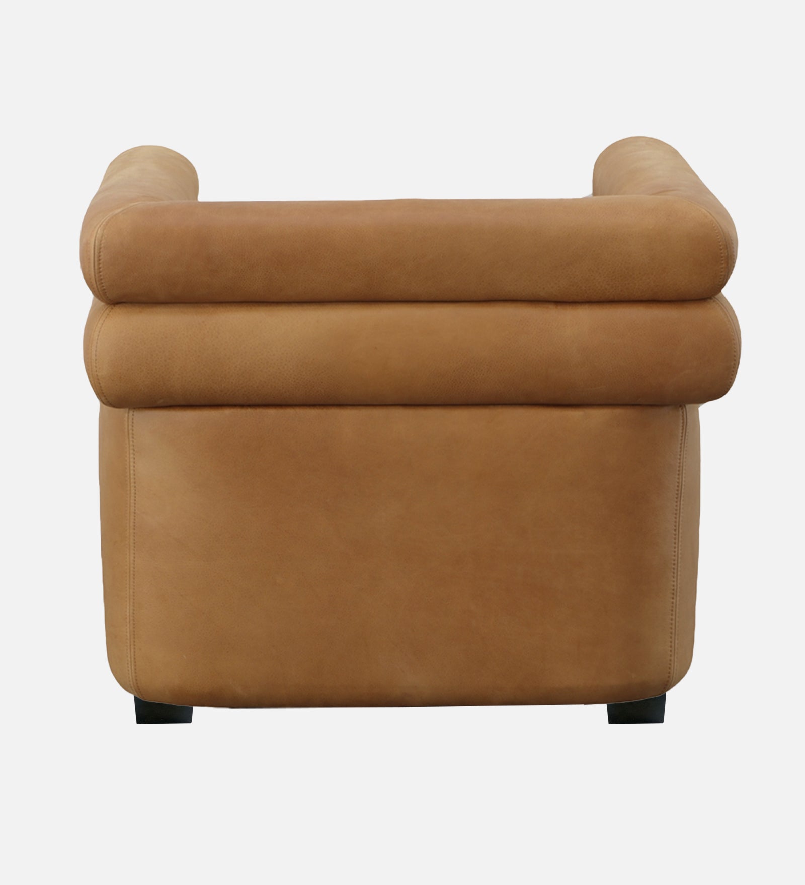 Arve Leather Arm Chair in Matte Brown Colour