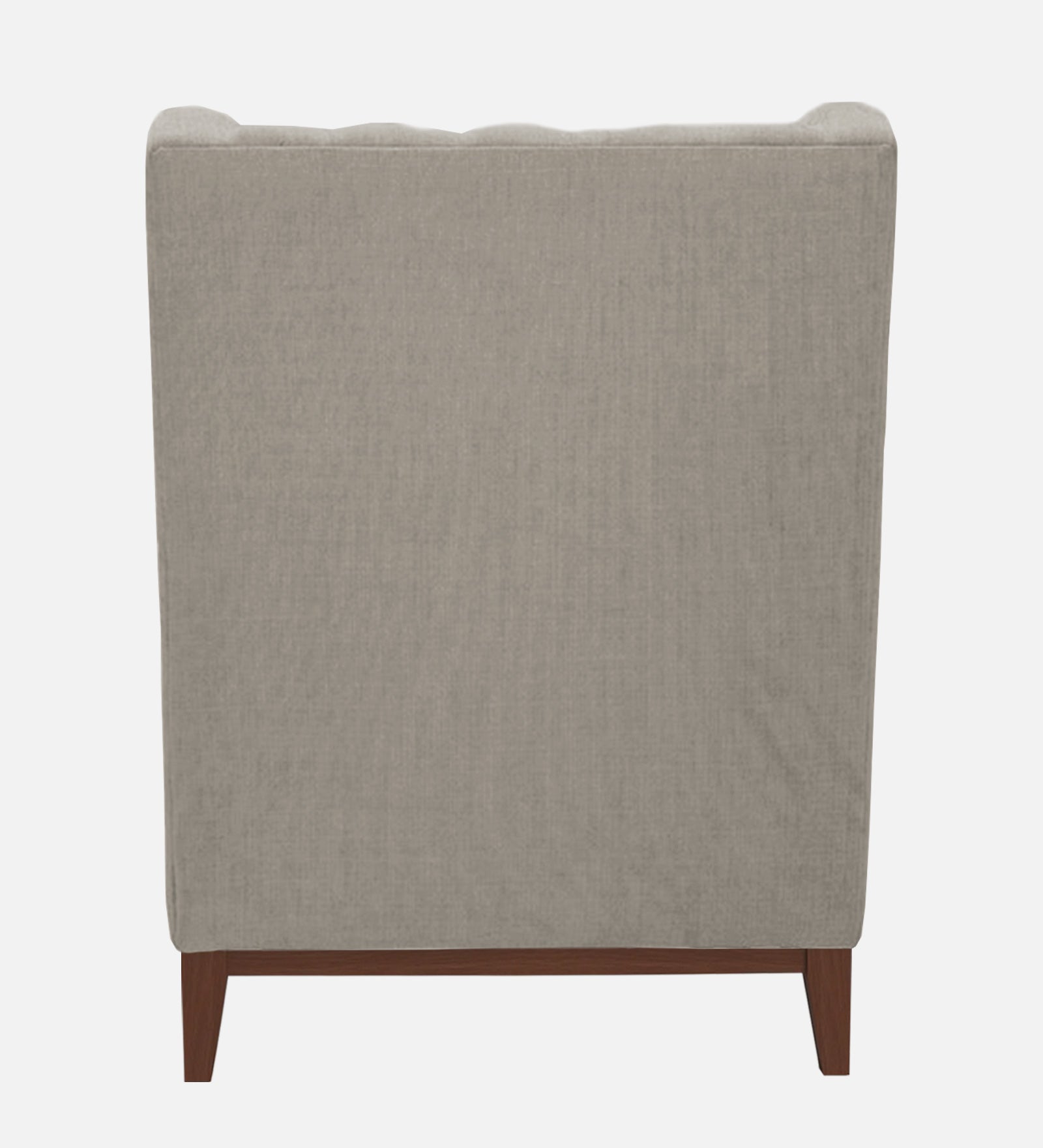 Kuchi Fabric 1 Seater Wing Chair Sofa in Ash Grey Colour