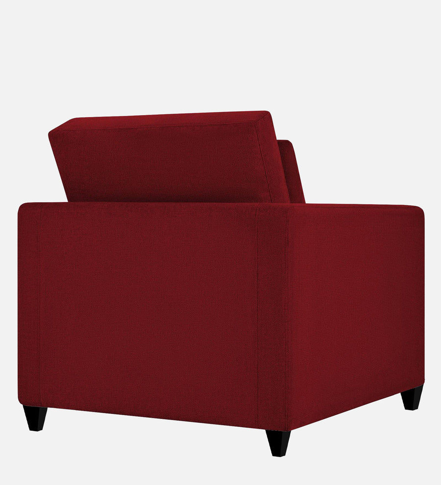 Kera Fabric 1 Seater Sofa In Blood Maroon Colour - Febonic Living