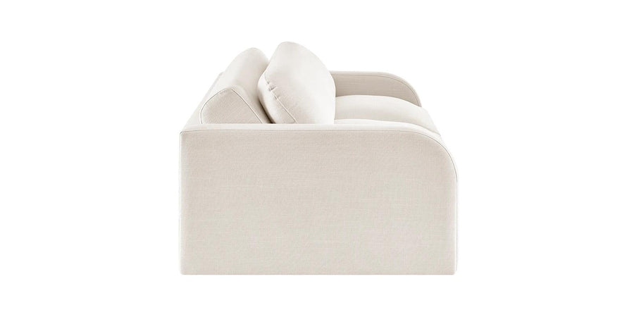 Rosa Fabric 3 Seater Foldable Sofa Cum Bed In Ivory Cream Colour - Febonic Living