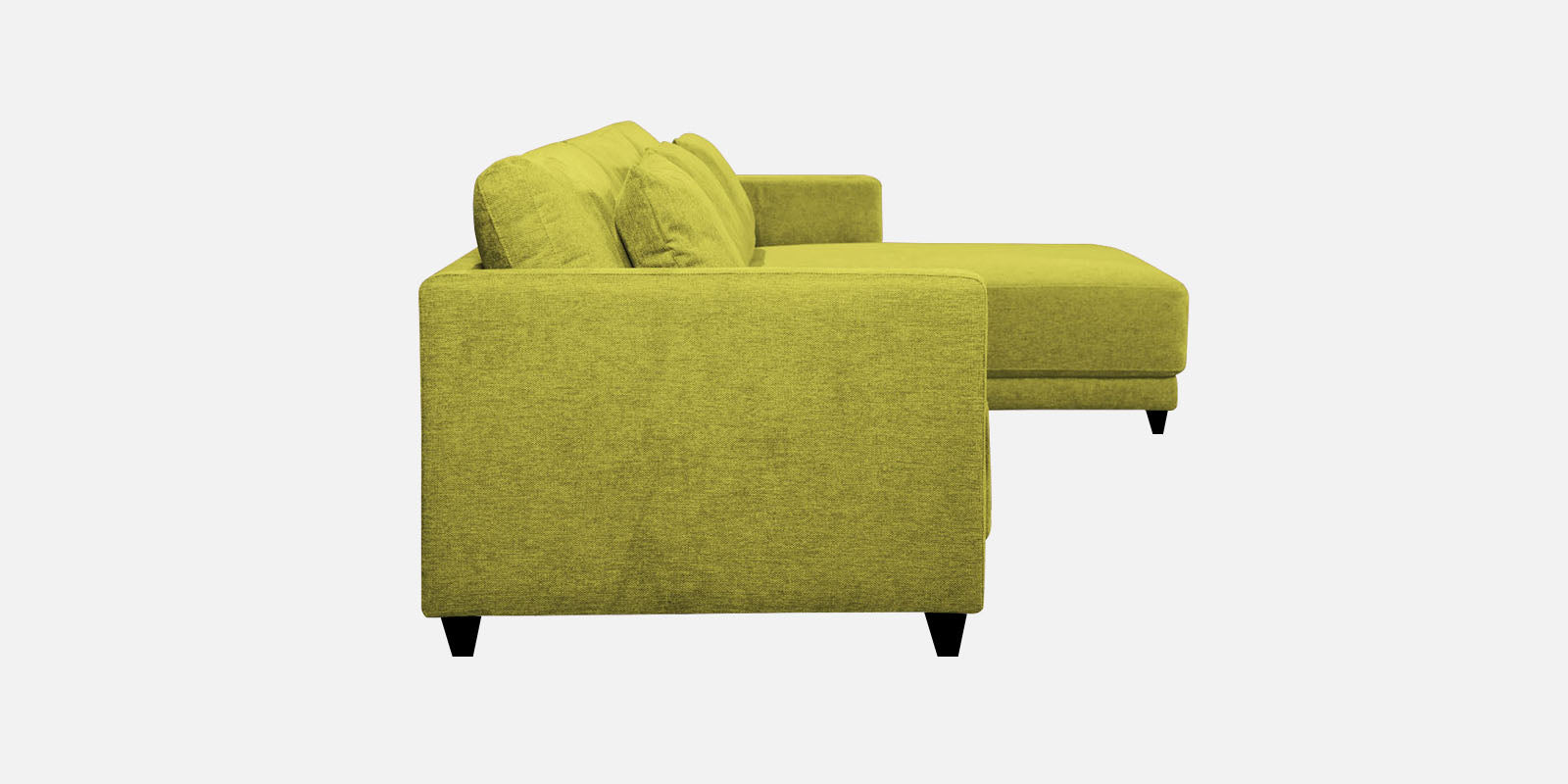 Kera Fabric LHS Sectional Sofa (3+Lounger) In Parrot Green Colour