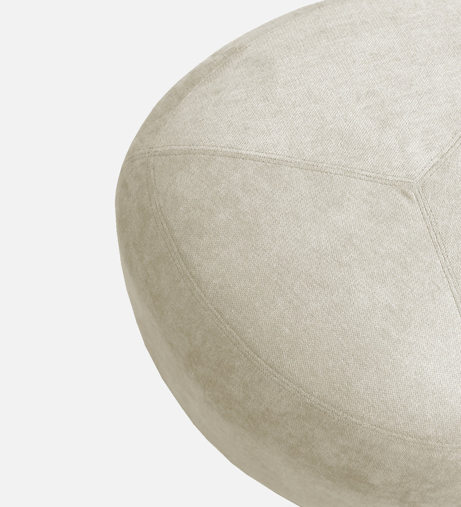 Keori Fabric Pouffe In Ivory Cream Colour - Febonic Living