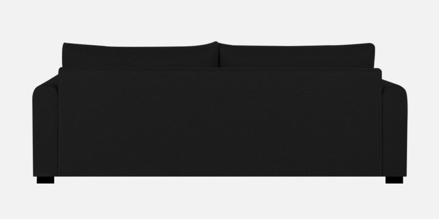 Sigma Fabric 3 Seater Sofa In Zed Black Colour - Febonic Living