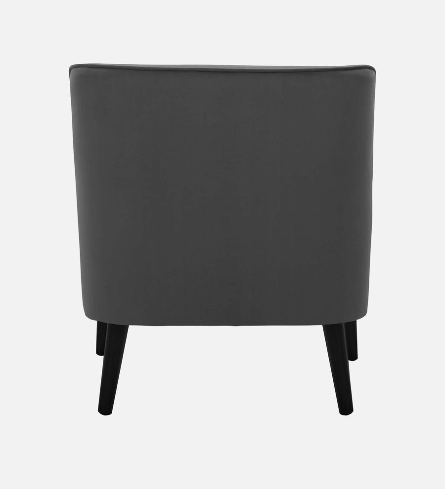 Ame Velvet Arm Chair In Davy Grey Colour - Febonic Living