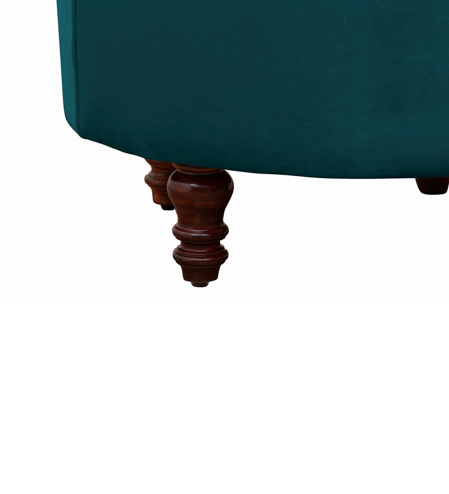 Clark Velvet Slipper Chair In Arabian Green Colour - Febonic Living