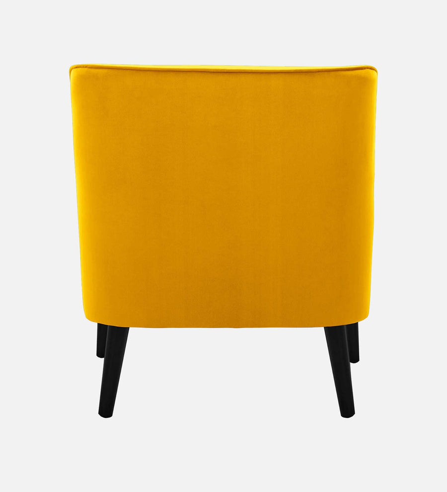Ame Velvet Arm Chair In Turmeric Yellow Colour - Febonic Living