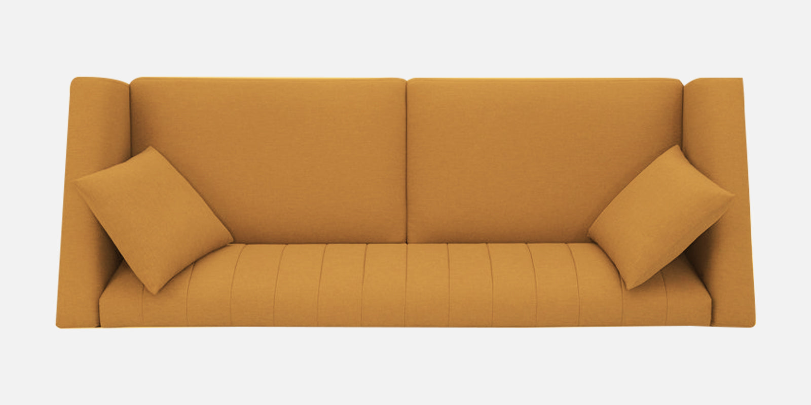 Polon Fabric 3 Seater Sofa In Blush Yellow Colour