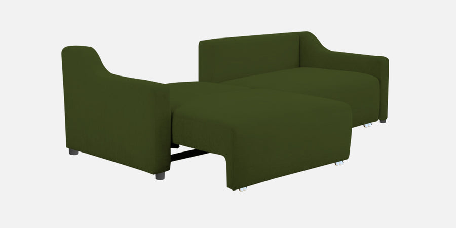 Gabby Fabric 3 Seater Pull Out Sofa Cum Bed In Olive Green Colour - Febonic Living