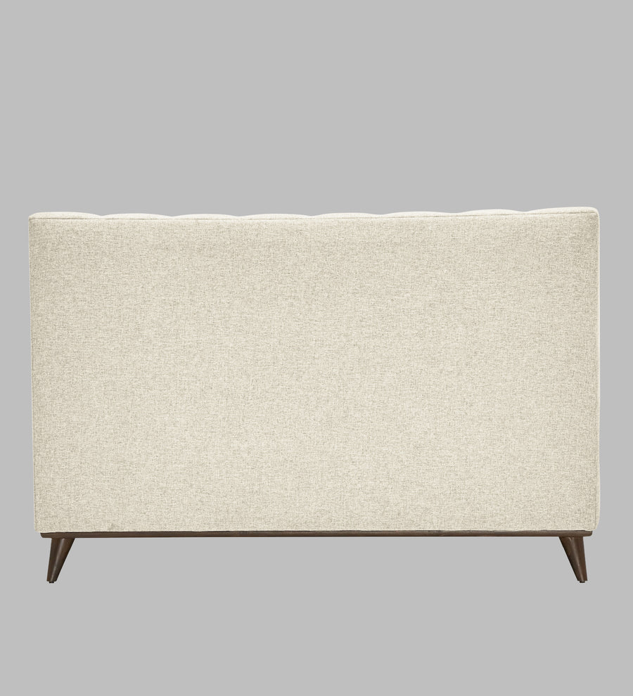 Jasmin Fabric Upholstered Queen Bed In Ivory Cream Colour - Febonic Living