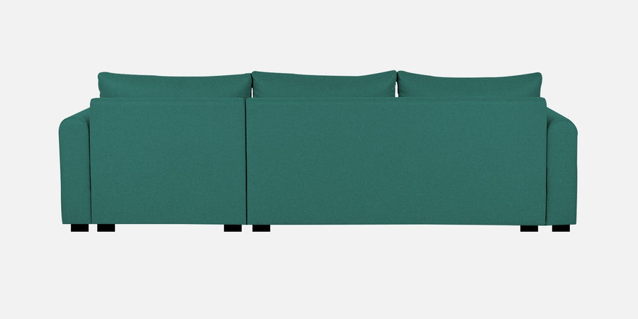 Sigma Fabric Lhs Sectional Sofa 3 Lounger In Sea Green Colour - Febonic Living