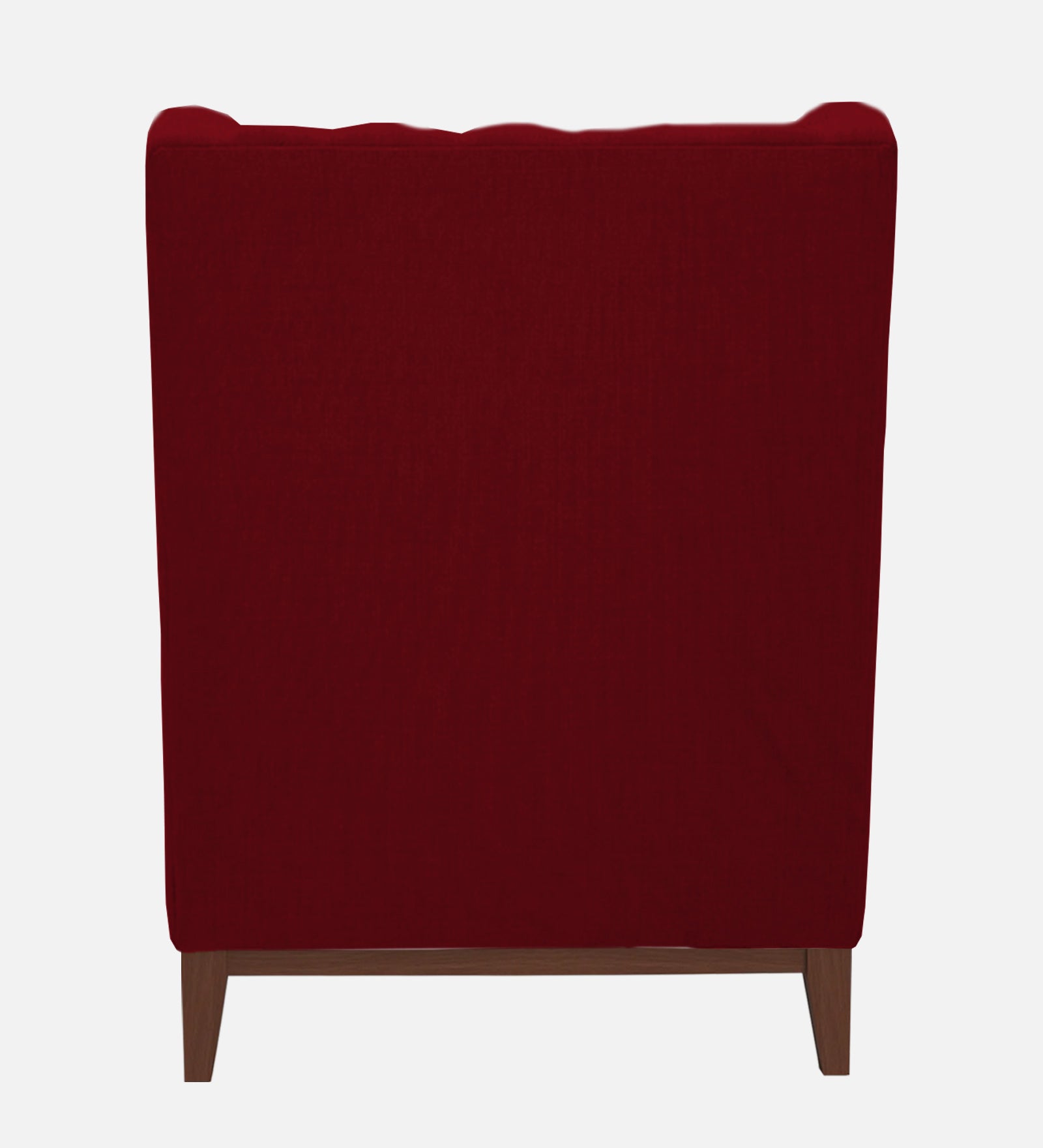 Kuchi Fabric 1 Seater Wing Chair Sofa in Ruby Red Colour