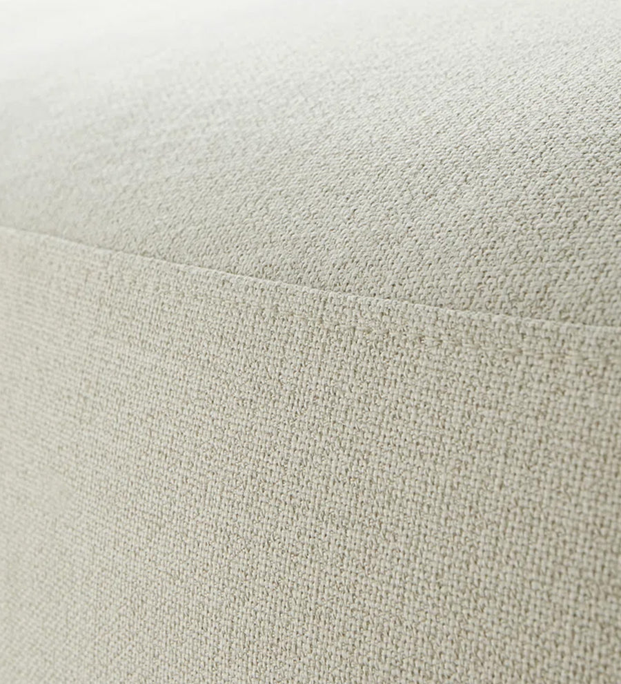 Nona Fabric Pouffe In Ivory Cream Colour - Febonic Living
