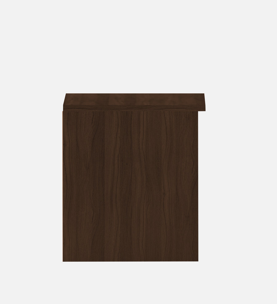 Rona Bedside Table With Drawer in Dark Walnut & Frosty White Finish - Febonic Living