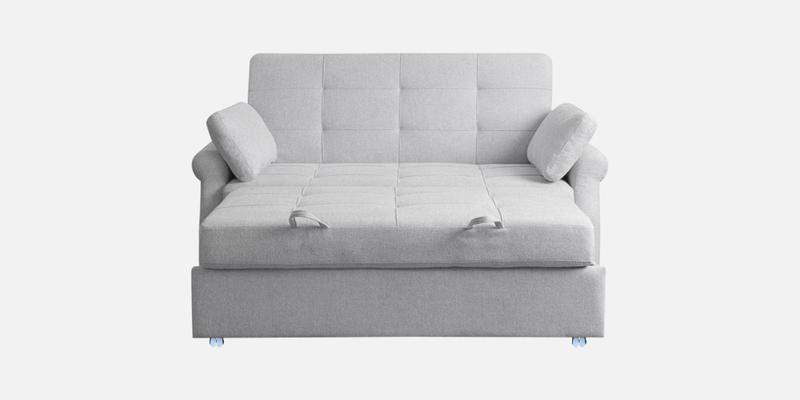 Fornia Fabric 3 Seater Pull Out Sofa Cum Bed In Lit Grey Colour