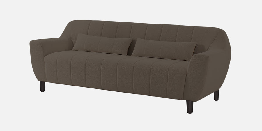 Nesco Boucle Fabric 3 Seater Sofa In Niya Beige Colour - Febonic Living