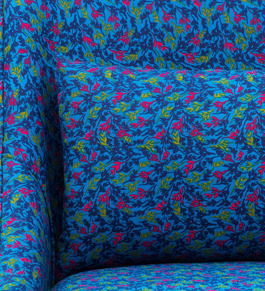 Moly Floral Print Fabric Accent Chair In Multi Colour 3 - Febonic Living