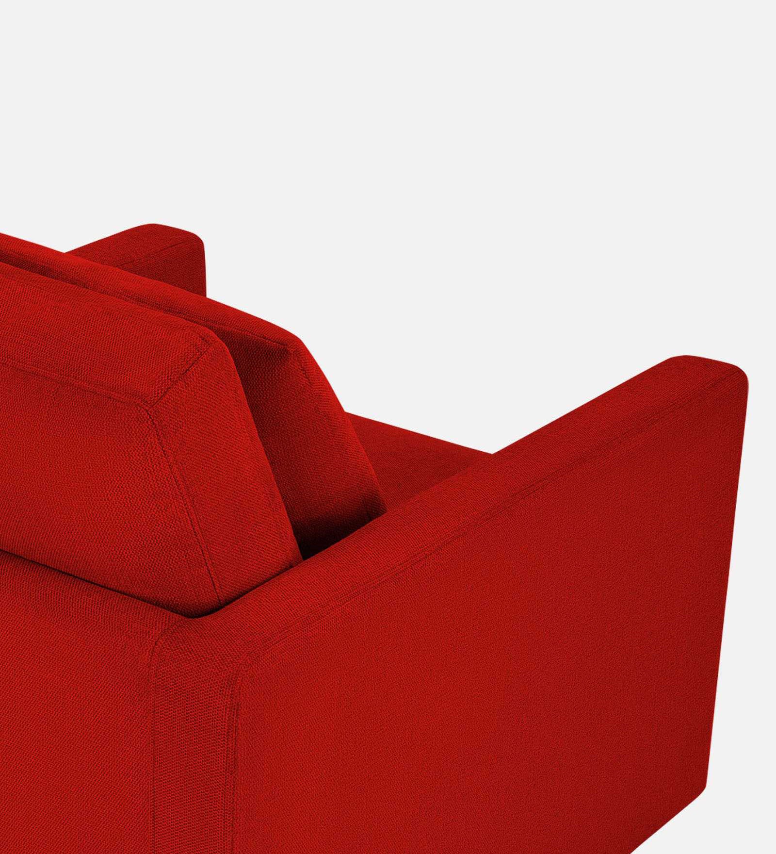 Kera Fabric 1 Seater Sofa in Ruby Red Colour