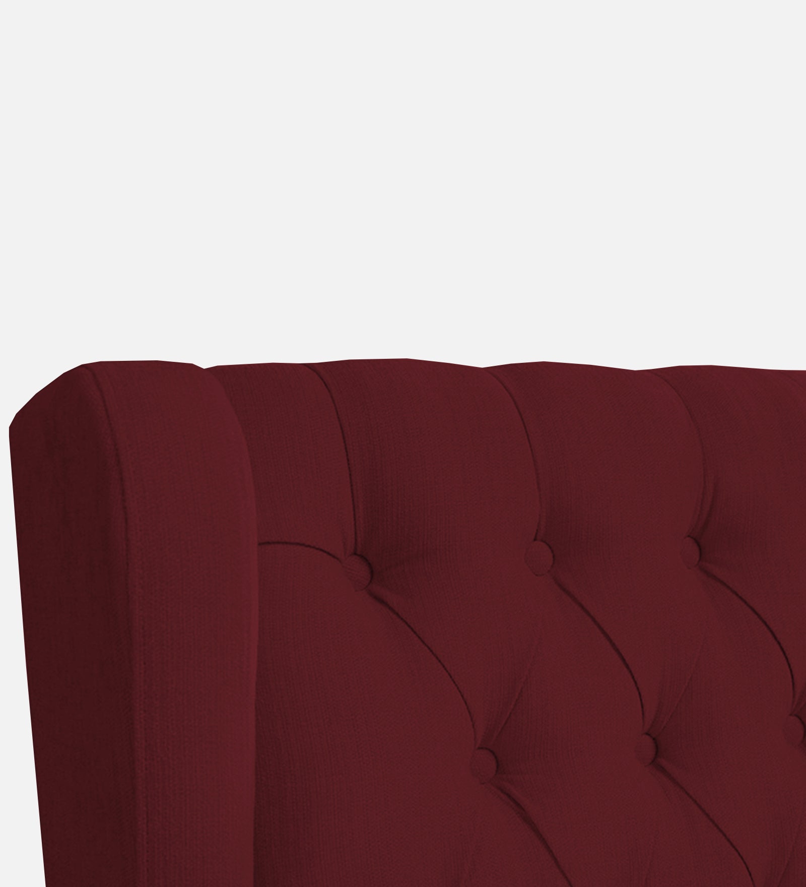 Panas Fabric 1 Seater Wing Chair in Blood Maroon Colour