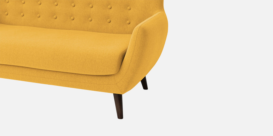Goofy Fabric 3 Seater Sofa In Bold Yellow Colour - Febonic Living