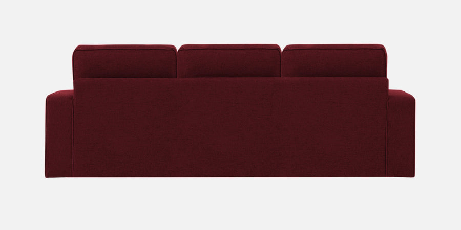 Kara Fabric 3 Seater Pull Out Sofa Cum Bed In Blood Maroon Colour - Febonic Living