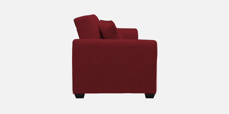 Bony Fabric 3 Seater Convertible Sofa Cum Bed In Corel Red Colour - Febonic Living