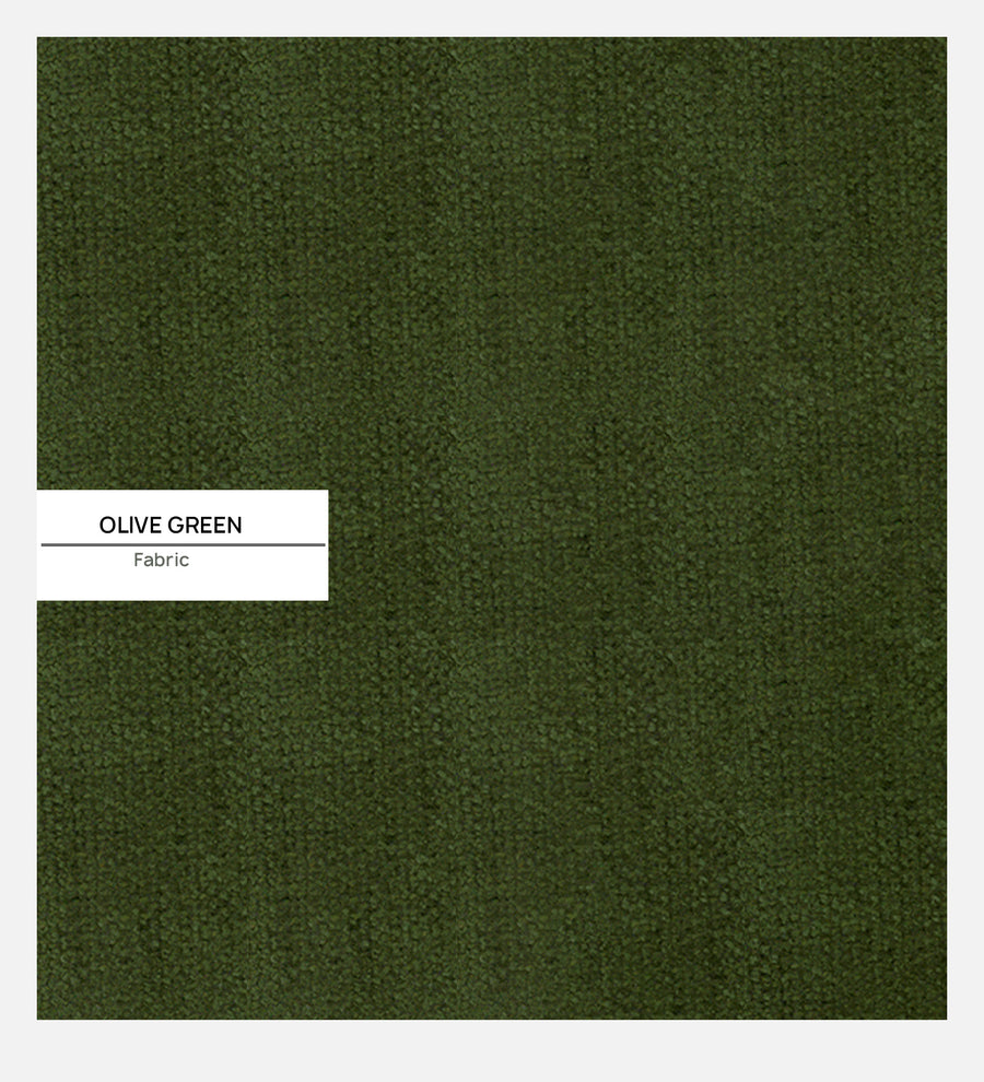 Nona Fabric Pouffe In Olive Green Colour - Febonic Living