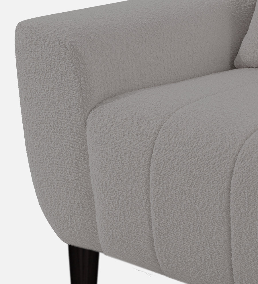 Nesco Boucle Fabric 1 Seater Sofa In Sweden Grey Colour - Febonic Living