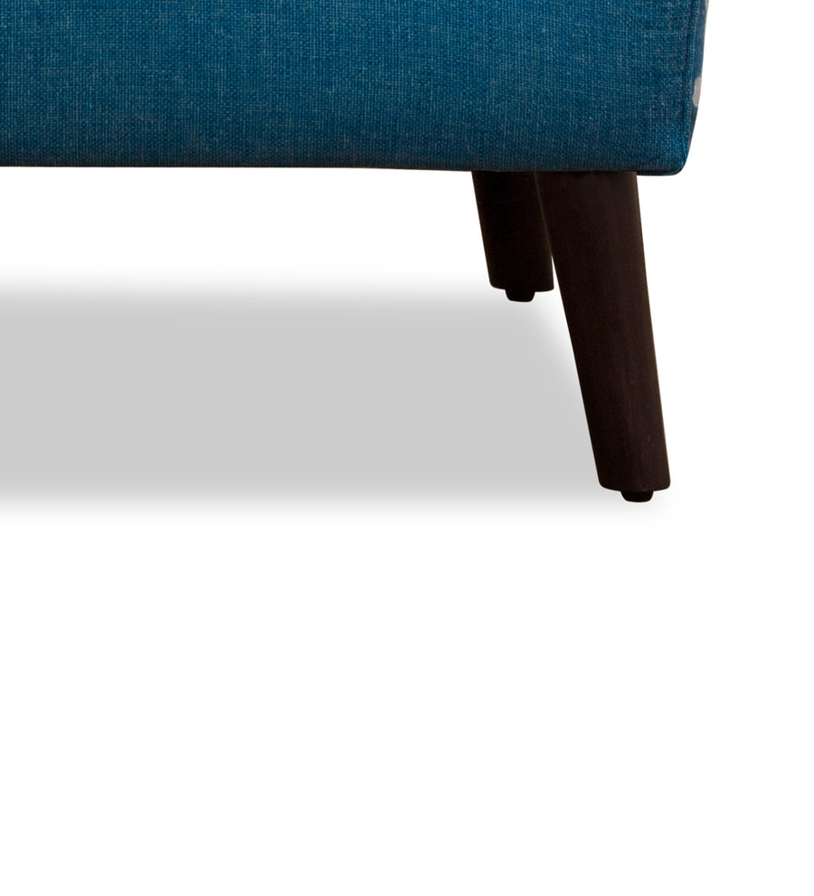 Marco Printed Fabric Arm Chair In White And Blue Colour - Febonic Living
