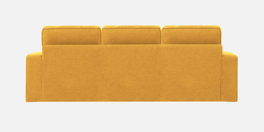 Kara Fabric 3 Seater Pull Out Sofa Cum Bed In Bold Yellow Colour - Febonic Living