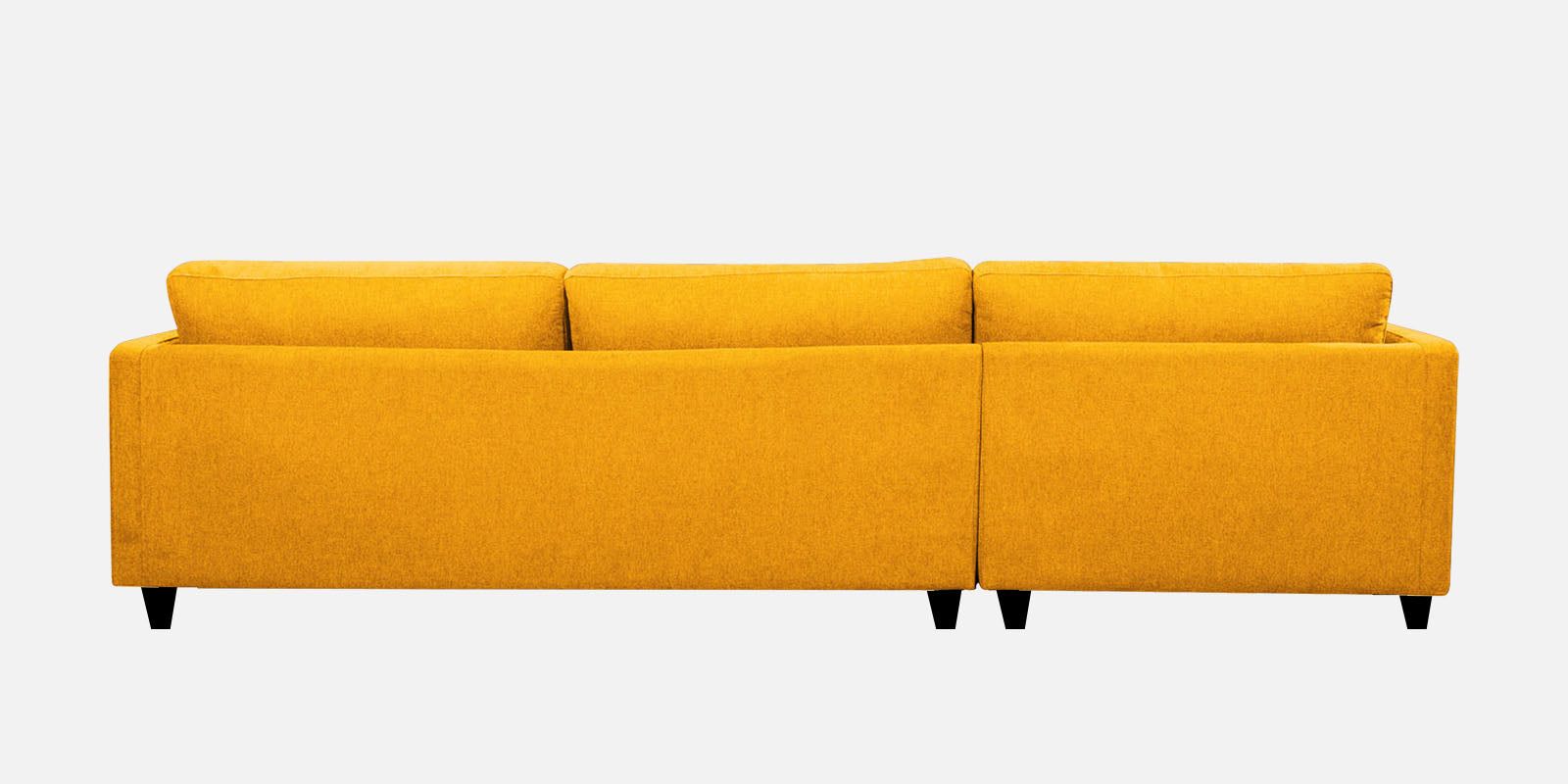 Kera Fabric LHS Sectional Sofa (3+Lounger) In Bold Yellow Colour